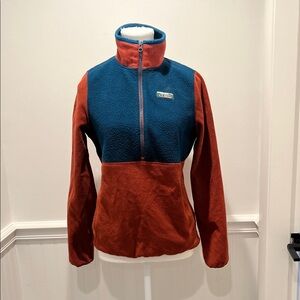L.L. Bean Women's Blue and Orange Teddy Jacket
